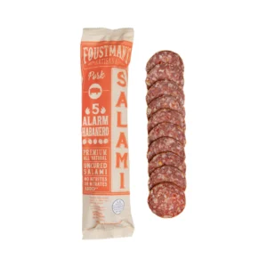 Foustman's Habanero salami in package and sliced