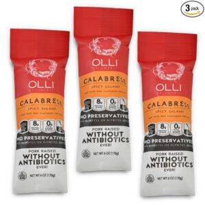 Olli Calabrese salamis three packaged salami chubs